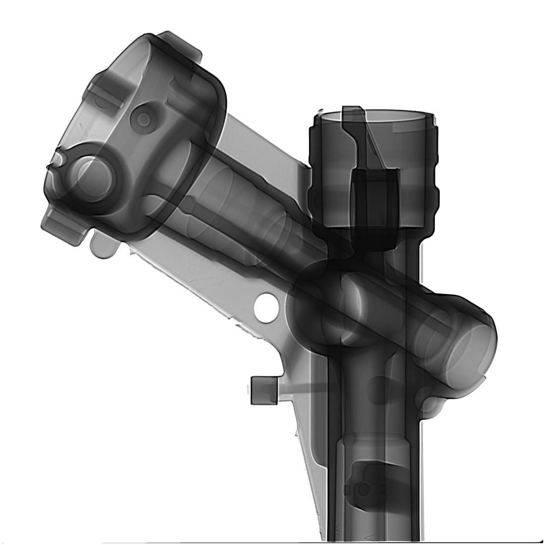Digital radiograph visible through an interactive inspection beam