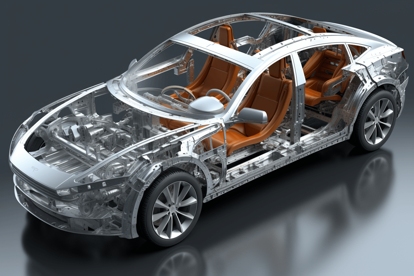 Automotive structure with labelled inspection areas linked to MQS X-ray and CT systems