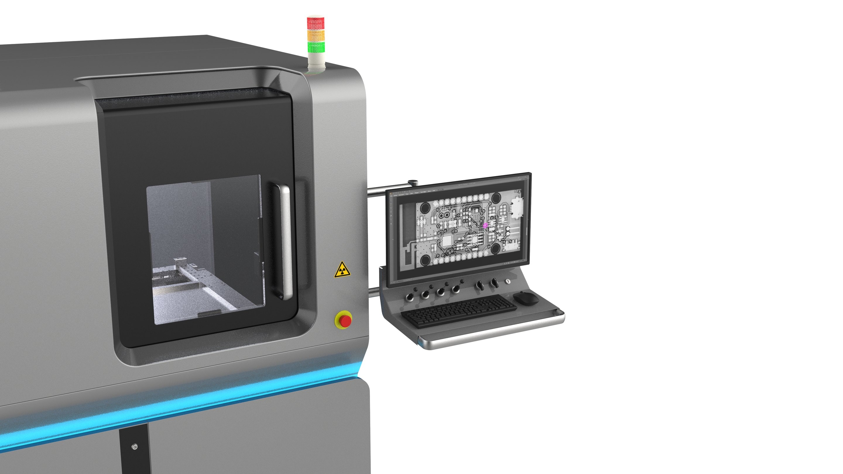 MQX.tracE 2.5D X-ray inspection cabinet with operator console
